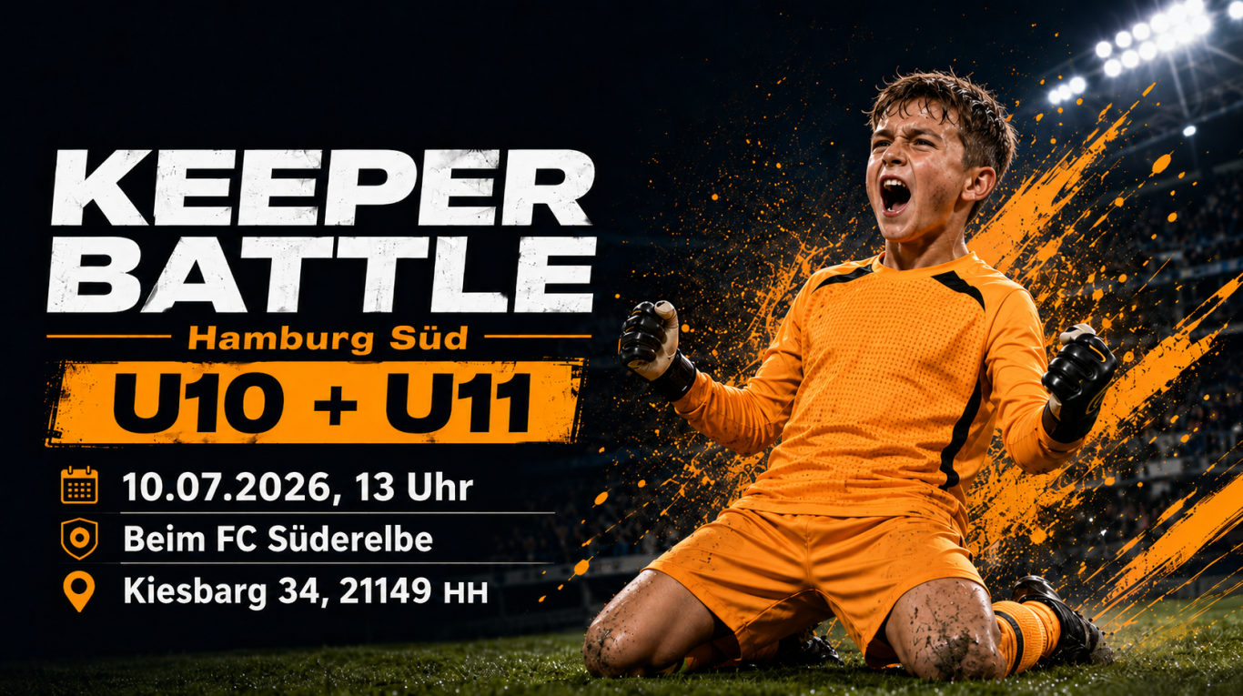 Keeper Battle Hamburg Süd U10 und U11 – Torwart Event beim FC Süderelbe Keeper Battle Hamburg Süd für U10 und U11 Torhüter beim FC Süderelbe am Kiesbarg 34 in Hamburg